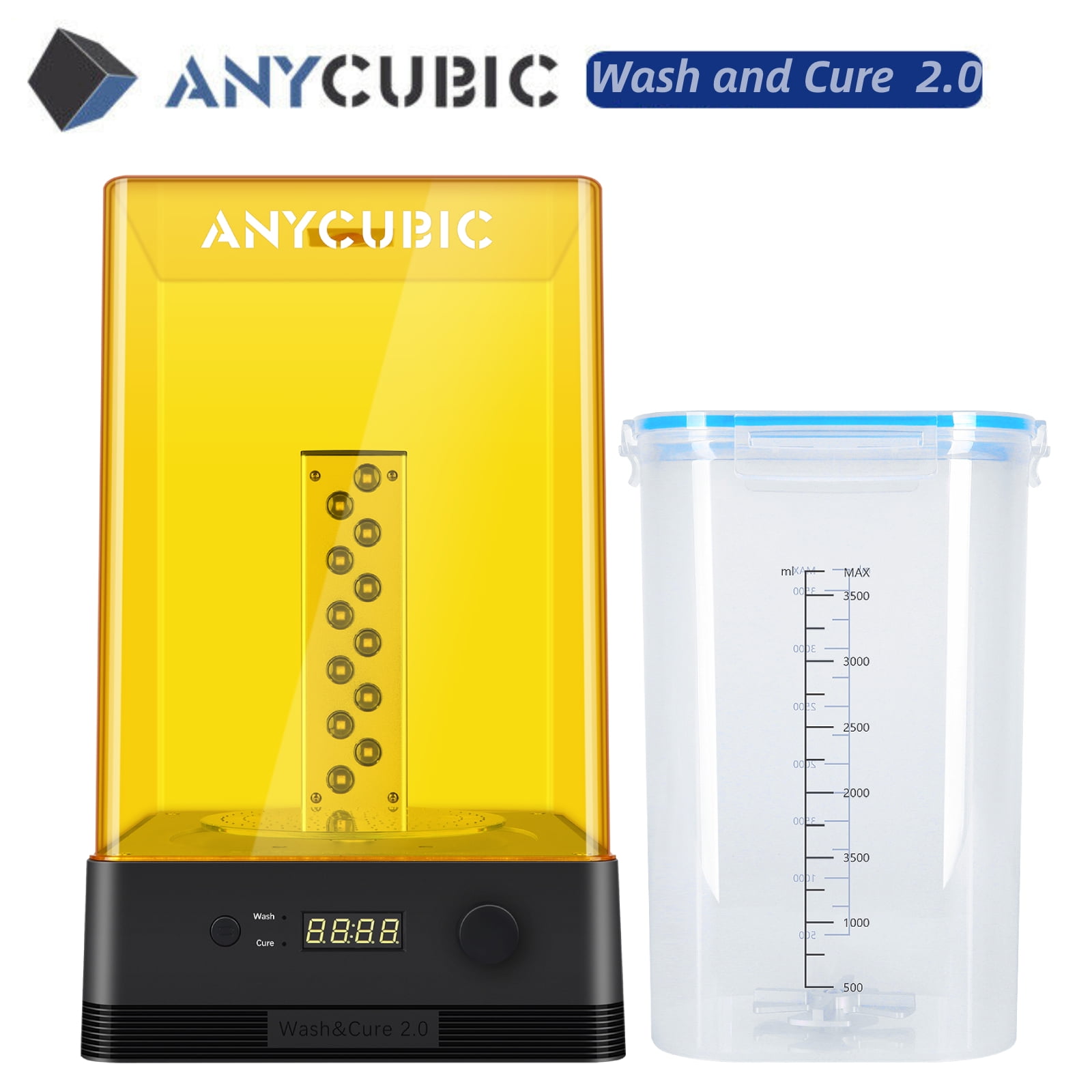 3d printer ANYCUBIC 2 in 1 Wash and Cure 2.0 Machine Anycubic Photon S Photon Mono LCD SLA DLP 3D Printer Models UV Rotary Curing Box - Walmart.com