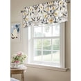 thumbnail image 6 of Yellow Grey Botanical Curtain Valances for Windows, Spring Floral Birds Watercolor Kitchen Valance Window Treatment, Light Filtering Block Curtains for Bathroom/Bedroom/Living Room 42'' x 18'', 6 of 9