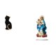 thumbnail image 1 of Estatua de gato para escritorio, figura de acrílico, letrero de mesa, adorno moderno con resina resistente, adecuada para sala de estar, oficina, esta, 1 of 8
