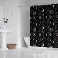 thumbnail image 2 of Black Beige Sun Moon Star Planet Pattern Shower Curtain 84"x72" ,Bathroom Decorative Shower Curtains Set with 12 Hooks,Modern Waterproof Washable Shower Curtain, 2 of 6