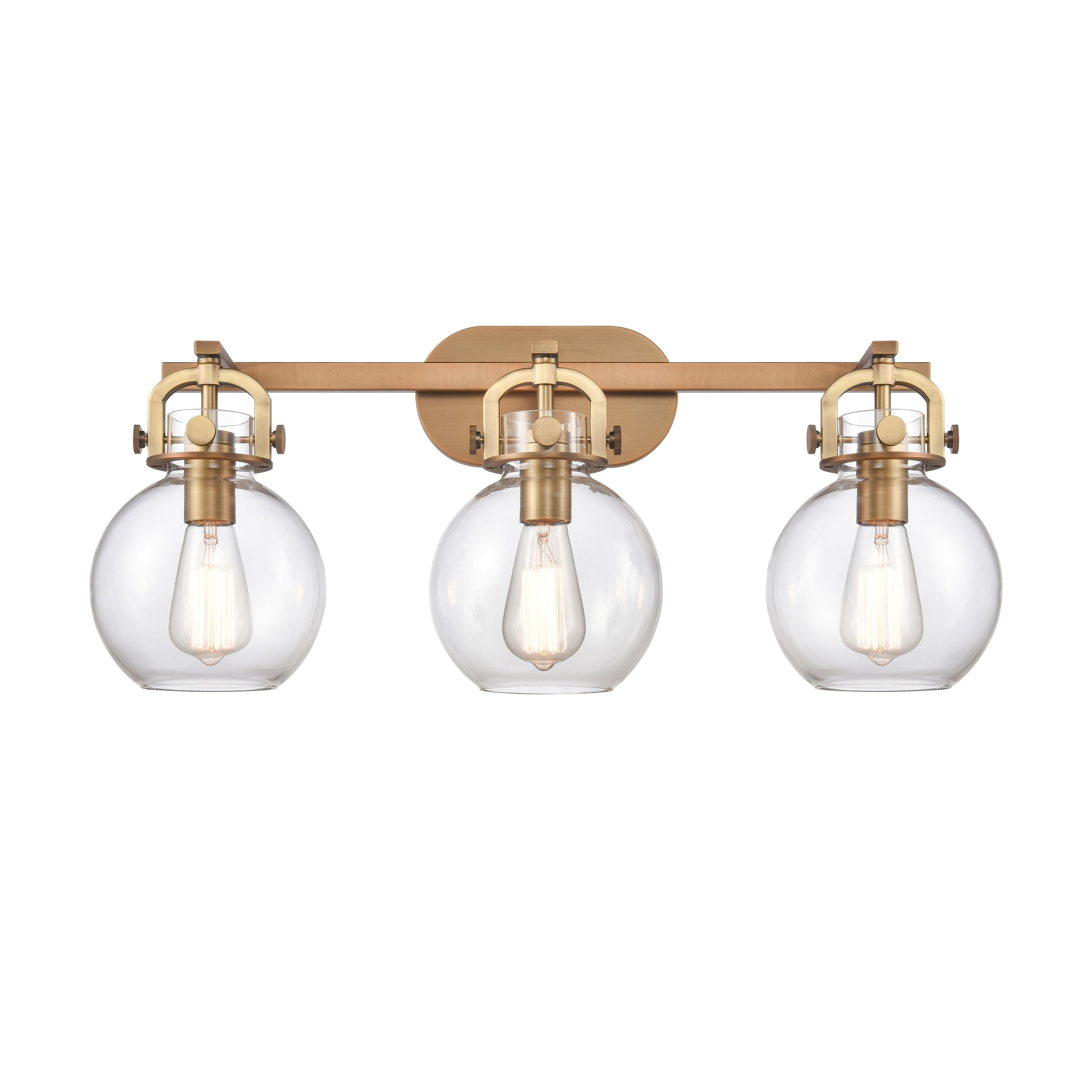 Innovations Lighting - Newton Sphere - 3 Light Bath Vanity In Industrial