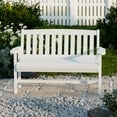 thumbnail image 2 of Wildridge Classic Mission Bench, White - Outdoor Weather Resistant Poly Lumber Bench for Patio, Deck, Garden, 2 of 4