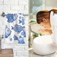 thumbnail image 7 of Cute Doodle Fishes Cotton Face Towels Absorbent Hand Towel Soft Bathroom Towel for Kitchen Hotel Decoration, 7 of 7