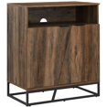 thumbnail image 1 of Contemporary Asymmetrical Angled Door Accent Cabinet in Rustic Oak, 1 of 5