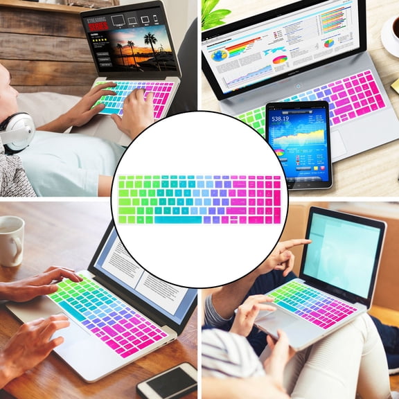 keyboard skin Keyboard Compatible For Hp 15-bf Waterproof Gradient Cover