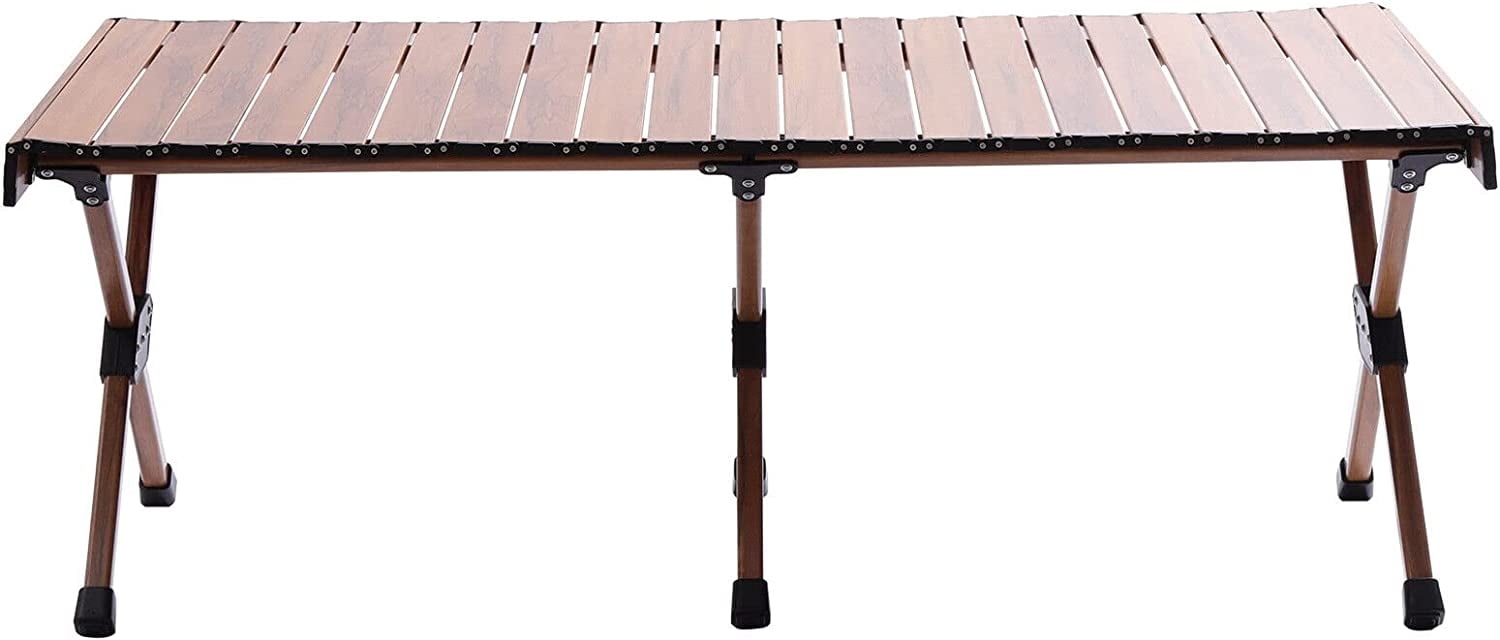 Miumaeov Folding Camping Table Aluminum Portable RollUp Picnic Table 4