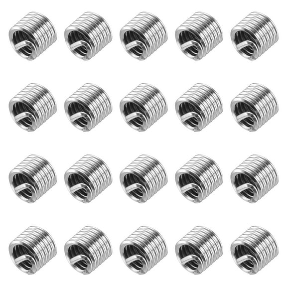 Uxcell 20pcs 1/4-20 UNC 1.5D Wire Thread Inserts 304 Stainless Steel Helical Type Repair Kit