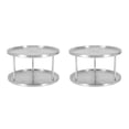 thumbnail image 1 of 2X Spice Rack Stainless Steel Organizer Tray 360 Degree Turntable Rotating 2 Stand, 1 of 5