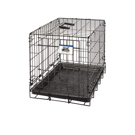 Pet Lodge® Wire Dog Crate | Small Pet Carrier | Easy to Clean | Multi-Functional Pet Crate | Single Door Crate | Great for Pets Up to 10lbs | X-Small