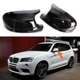 thumbnail image 2 of Bright black-For BMW X1 E84 X3 F25 2010 2011 2012 2013 Pre-LCI High quality smooth black car rearview mirror cover side wing mirror cover, 2 of 7