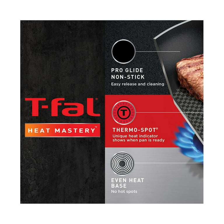 T-fal Initiatives Nonstick Cookware Set 18 Piece Oven Safe 350F Pots and  Pans, Dishwasher Safe Black - Yahoo Shopping