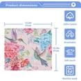 thumbnail image 5 of Flowers Hummingbirds Wash Cloth Set of 2, 12 x 12 Inch Cotton Baby Washcloths Highly Absorbent and Soft Feel Fingertip Towels Face Towels for Bathroom, Gym, Spa Washcloth Gift, 5 of 7