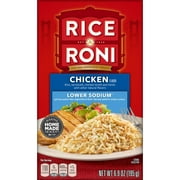 Rice-A-Roni Lower Sodium Rice & Vermicelli Mix, Chicken, 6.9 oz Cardboard Box, Packaged Meals