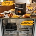 thumbnail image 7 of Bluebow 8QT Air Fryer, 8-in-1 Presets Electric Hot Oven with Digital LED Touchscreen, Non-stick Dishwasher-Safe Basket, Easy View Window, Black, 7 of 7