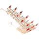 thumbnail image 4 of KAKOWELY Tiara de diamantes de imitación, corona de novia, tocado de boda, tocado para banquetes, accesorio para el cabello para mujer, 4 of 5