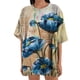 thumbnail image 1 of Blusa informal de manga corta con estampado de flores y mangas cortas para mujer Fridja gope3073, 1 of 6