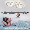 thumbnail image 4 of Luz de Ventilador de Techo, Luz del Ventilador de Techo de 6 Anillos Fácil de Instalar Moderna para El Dormitorio, 4 of 7