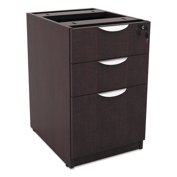 Alera 3 Drawers Vertical Lockable Filing Cabinet, Espresso
