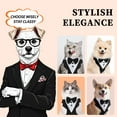 thumbnail image 3 of Esmoquin único para perros de Unique Bargains, traje de esmoquin con corbata de moño, disfraces para perros pequeños, atuendo formal para fiestas, Halloween y Navidad, tamaño XL, negro y blanco, 3 of 7