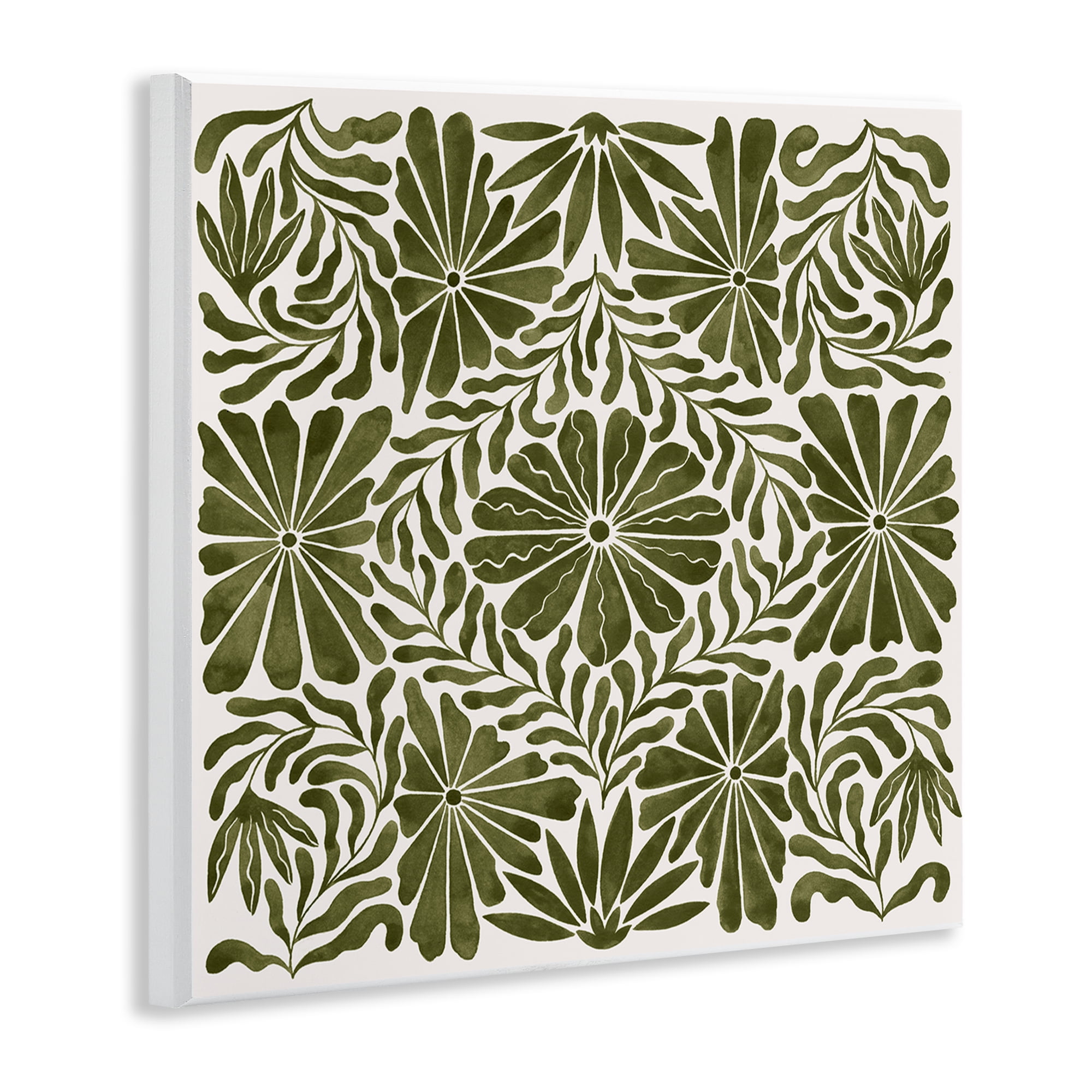 Stupell Industries Centric Circular Flowers Abstract Painting Unframed Art Print Wall Art, 12 x 12