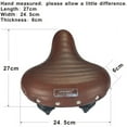 thumbnail image 2 of Upanbike Bike saddle Wide Bike Seat for Men Women Comfort Bike Seat Cushion Synthetic Leather, Brown, 2 of 7