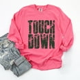 thumbnail image 4 of Touch Down Block Distressed - Women's Garment Dyed Long Sleeve Graphic T-Shirt, 4 of 8