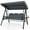 Grey, variant on Gymax 3-Seat Patio Swing Chair w/ Adjustable Canopy Thickened Cushions Pillow Outdooor Navy