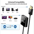 thumbnail image 5 of Displayport to DVI Adapter, QGeeM Displayport to DVI Adapter Converter Gold-Plated Cord 4Kx2K 30Hz Compatible with Lenovo, Dell, HP (Black), 5 of 7