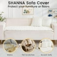 thumbnail image 4 of JIAN YA NA Fuzzy Sofa Cover Protective Mat, Non-Slip Sofa Slipcover Corner Couch Pad for Dogs Cats, L Shape Sofa Protector Pet Bed Mat (Off-white, 70x210cm), 4 of 7