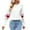 White, variant on Women Cute Heart Sweaters Long Sleeve Valentines Day Sweater Crew Neck Casual Ribbed Knit Pullover Top White, M