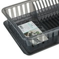 thumbnail image 6 of Kitchen Details Medium Dish Rack with Tray in Smoke Grey 18.11 in x 11.02 in, 6 of 8