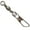 #2, variant on 100Pcs Fishing Barrel Swivel with Safety Snap Ball Bearing Swivel Tackle 2#-10#