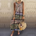 thumbnail image 2 of Vestido de mujer Chaleco estampado floral Vestido de tirantes sin mangas Vestido de playa sin mangas, Azul, 3XL sidaley AP002325-19, 2 of 4