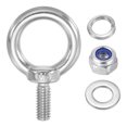thumbnail image 5 of Uxcell M6 x 14mm Lifting Shoulder Eye Bolt 304 Stainless Steel Lifting Ring Threaded Eyebolt with Nuts and Washers 5Pcs, 5 of 5