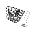 thumbnail image 3 of Cesta delantera para bicicleta eléctrica con soporte, accesorios versátiles, fácil de instalar para salir, cesta de carga de metal con parte superior Negro, 3 of 8