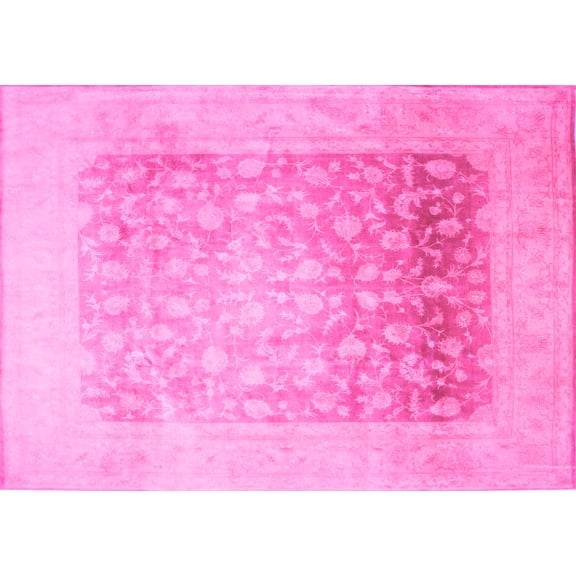 Ahgly Company Indoor Rectangle Persian Pink Traditional Area Rugs, 5' x 7'