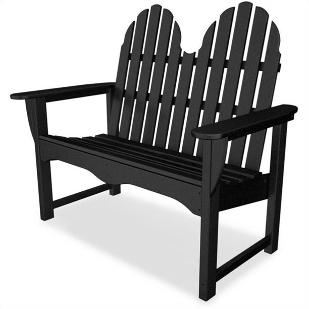 black adirondack bench