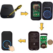 AISUO Wireless Caregiver Pager, Emergency Call Button for Elderly, 1000+ Feet Transmission Range, IP55 Waterproof Senior Alert Calling System for Patient and Disabled Home Care