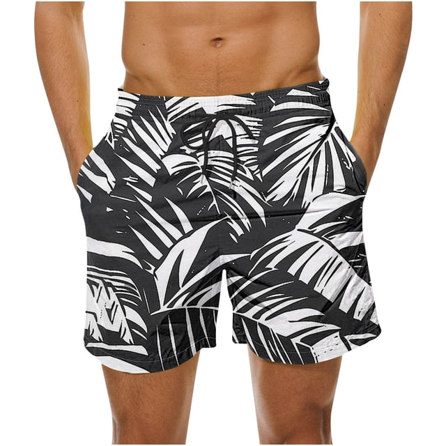 Puntoco Pantalones Cortos Con Estampado Hawaiano Para Hombre, Pantalones Cortos Con Bolsillo Y Cordón, Color Xxxxxl, Pantalones Cortos Para Hombre