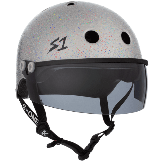 S1 Lifer Visor Helmet - GEN 2 - Silver Gloss Glitter w/ Tint Visor