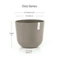 thumbnail image 2 of Ecopots Oslo Durable Modern Round Indoor/Outdoor Recycled Based Composite Flower Pot Planter, Taupe, 14", 2 of 4
