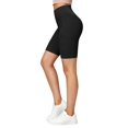 thumbnail image 3 of Womens Biker Shorts High Waist Tummy Control 3D Texture Peach Hip Athletic Shorts for Women Black, 3 of 3
