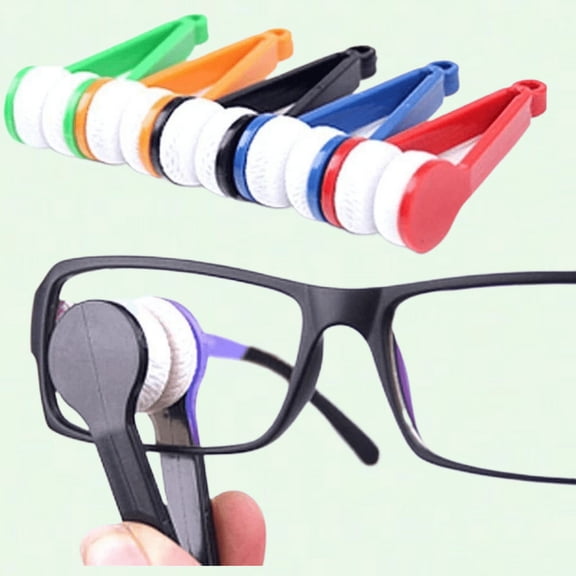 Pack of 10 Mini Microfiber Glasses Cleaner, 5 Colors, Portable Lens Cleaning Tool