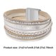 thumbnail image 2 of Pulsera bohemia multicapa, pulsera de estilo étnico, elegante brazalete de cuero para mujer, 2 of 6