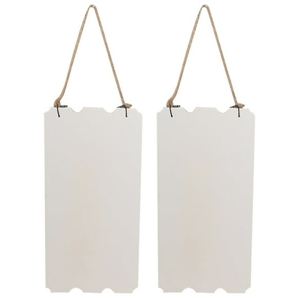 2PCS Hanging Sign DIY Multipurpose Wood Blank Writable Door Sign Hanging Plaque
