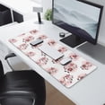 thumbnail image 2 of Long Mouse Pads for Desk,Pink Cow Strawberry Pattern Desk Mats on Top Of Desks, Desk Mouse Pad Extra Large with 3mm Non-Slip Base and Stitched Edge for Gaming,Office,Work,Home 31.5"x11.8", 2 of 6