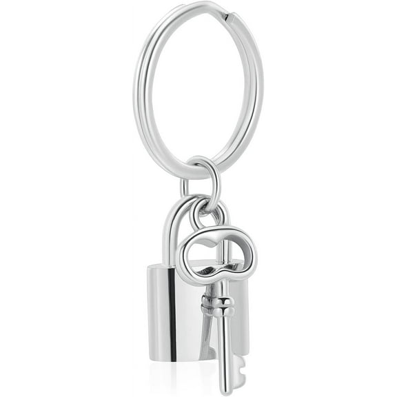 Padlock Urn Ashes Keychain for Women Men Memorial Ashes Keepsake Urn Key Ring Memorial Cremation Keychain