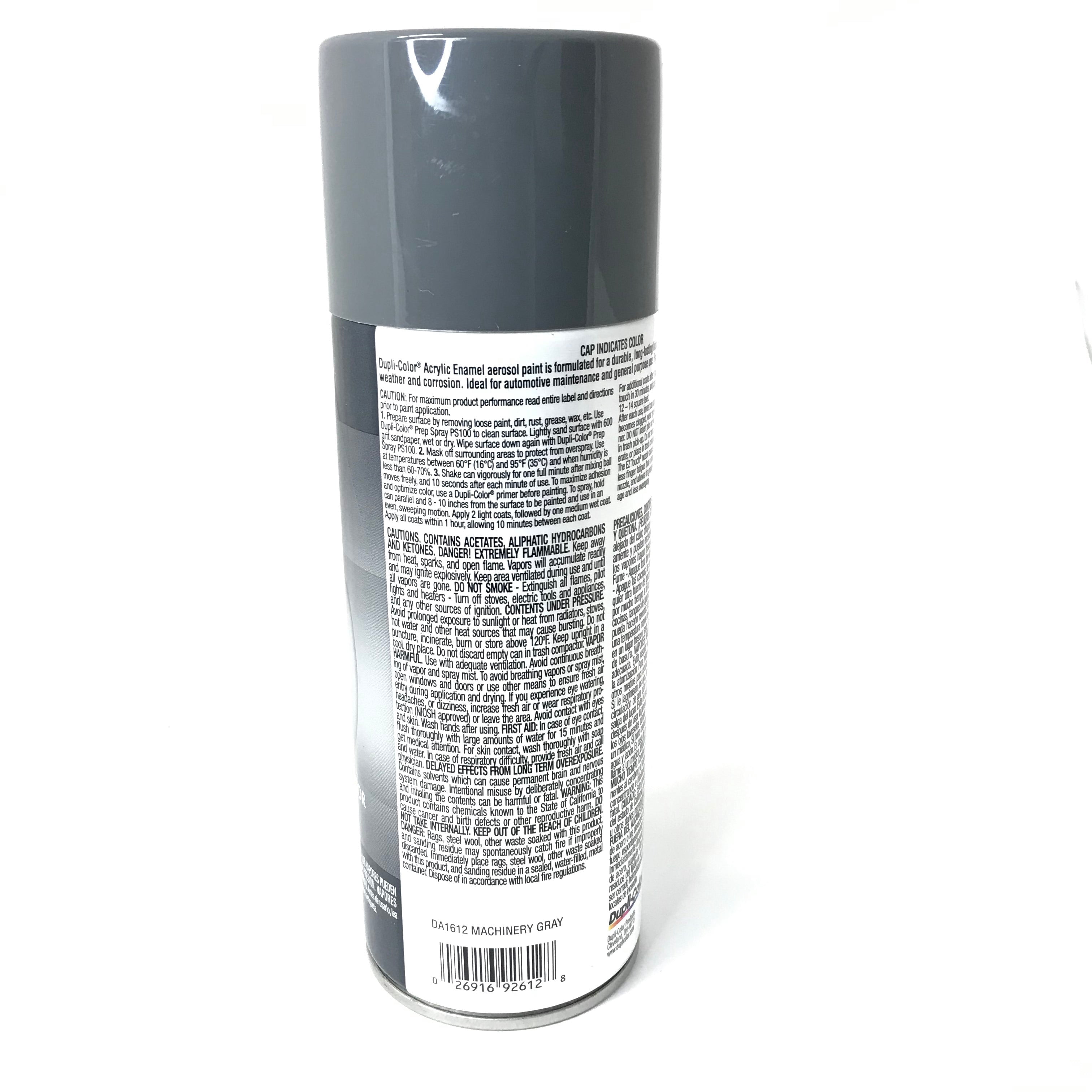 Duplicolor DA1612 Machinery Gray Acrylic Enamel Multi-Purpose Coating - 12 oz Aerosol - 6 PACK
