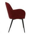 thumbnail image 5 of Pemberly Row Modern Living Room Accent Chair in Burgundy Velvet, 5 of 7