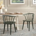 thumbnail image 2 of SAFAVIEH Blanchard Contemporary Wood Solid Dining Bistro Chair, Garden Green (Set of 2), 2 of 14